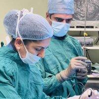 Dr Nivedita & Dr Kashinath Performing Nerve Block